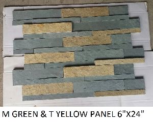 6X24 M Green And T Yellow Wall Cladding Panel