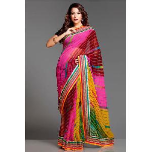 Multicolor Chiffon Sarees