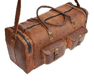Real goat leather Square luggage travel big bag