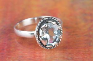 Blue Topaz Gemstone Ring