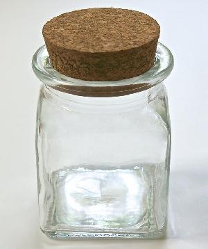 Clear Glass Jar with Cork