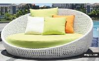 Decorative Large Pool Side Bed With Cushion & Pillow.