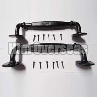 Black Iron Door Handle Set