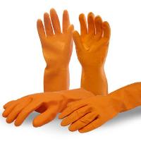 OC 104 Orange Color Industrial Rubber Gloves