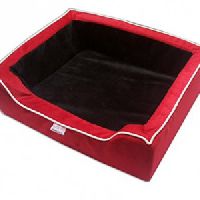 Super Dog Small Red Square Bed