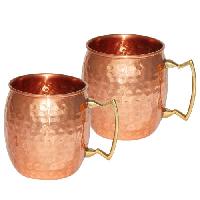 Copper Mug With Brass Handle 16Oz