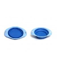 Small Foldable Dog Bowl With Tray-Blue