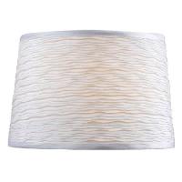 Drum Lamp Shade in White Jute Fabric for Table Lamp