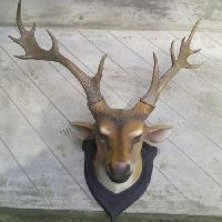 Fiberglass Deer Head Sculpture