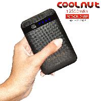 COOLNUT PowerBank 12500mAh with Inbuilt Cable, 4- LED Indicator For All Smartphone (Black)