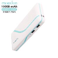 MOERDON Power Bank for Mobile 10000 mAh with 2 USB Ports- White