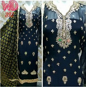 GEORGETTE PARTY WEAR SUIT W-393