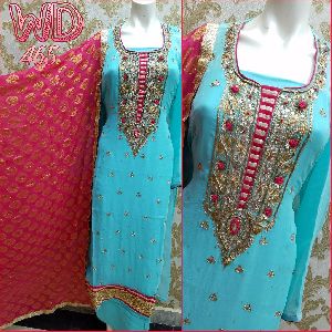 GEORGETTE PARTY WEAR SUITS W-465