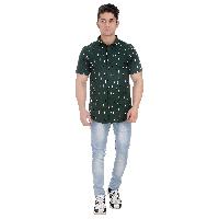 Girggit All Over Leaf Print Mountain View Half Sleeves Casual Shirt With Silicon Wash