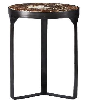 SSF1101 Iron & Agate Stone Side Table