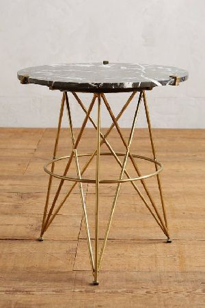 SSF3322 Iron & Agate Stone Side Table