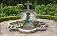 stone garden fountain