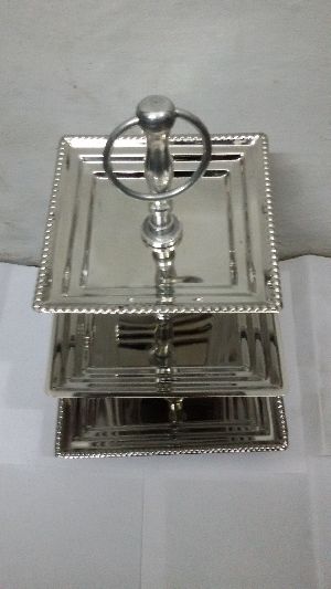 stainless steel square cake stand