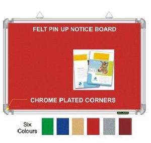 Hanging Series Chrome Plated Corner Felt Pin Up Notice Board