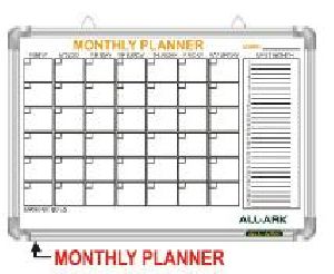 Wood Monthly Planner Board For Writing