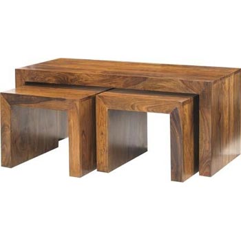 Designer Wooden Coffee Table Set