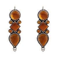 Amber Glass Alpona Earrings
