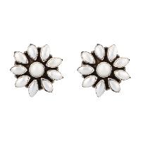Floral Mother Of Pearl Studs