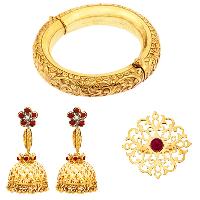Gold Plated Coral Set