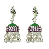 Green Tiny Jhumki Earrings
