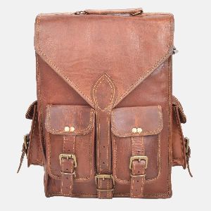 16" Leather Rucksack And Shoulder Bag