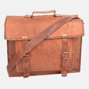 17" Large Handmade Leather Laptop Bag