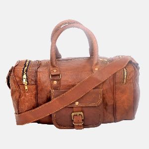 18" Small Leather Weekend Travel Bag