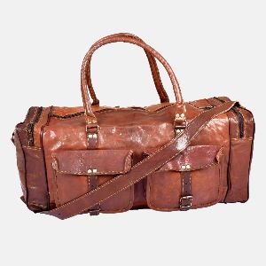 28" Large Tough Leather Secure Travel Bag