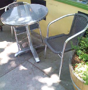 Stainless Steel Chair & Table Set