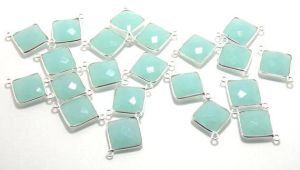 Aqua Chalcedony Gemstone Connector