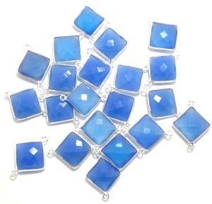 Blue Chalcedony Gemstone Connector