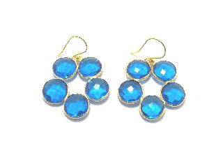 blue topaz gemstone earring