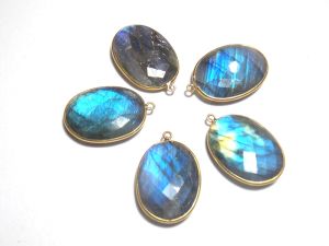 Labradorite Bezel Connectors