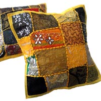 25pc Yellow Embroidery Cushion Cover