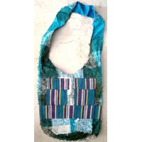 Cotton Canvas Boho Handcrafted Fringes Hippie Indian Sling Cross Body Long Shoulder Bag