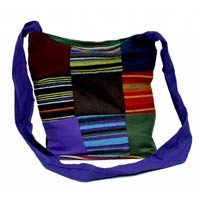 Cotton Canvas Boho Multi Color Handcrafted Hippie Indian Cross Body Long Shoulder Bag