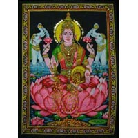 Cotton Fabric Goddess Lakshmi Frame