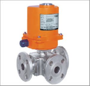 3-4 Way Ball Valve Flanged Electrical Actuator Operated