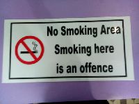 Acrylic No Smoking Sign