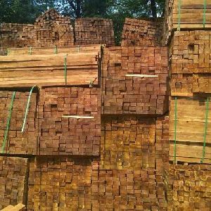 Brazilian Teak Wood Square Logs