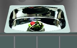 Oval Shaped Stainless Steel Single Bowl Kitchen Sink