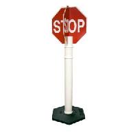 Stop Sign System, Quick Deploy w/Fluorescent Prismatic reflective