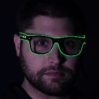 Green LED EL Sunglasses