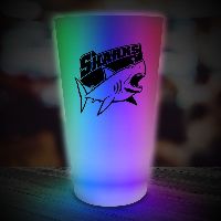 Multi Color LED Light Up Glow Neon Look 16 oz Pint Glass