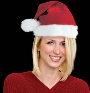 Santa Claus Costume Deluxe Plush Hat